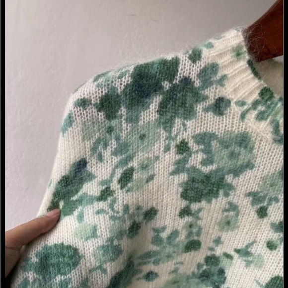 Sezane Amaya Jumper Peonies Vert - Size S - Picture 4 of 4